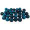 32ct. 3.25" 2-Finish Sapphire Blue Shatterproof Ball Ornaments